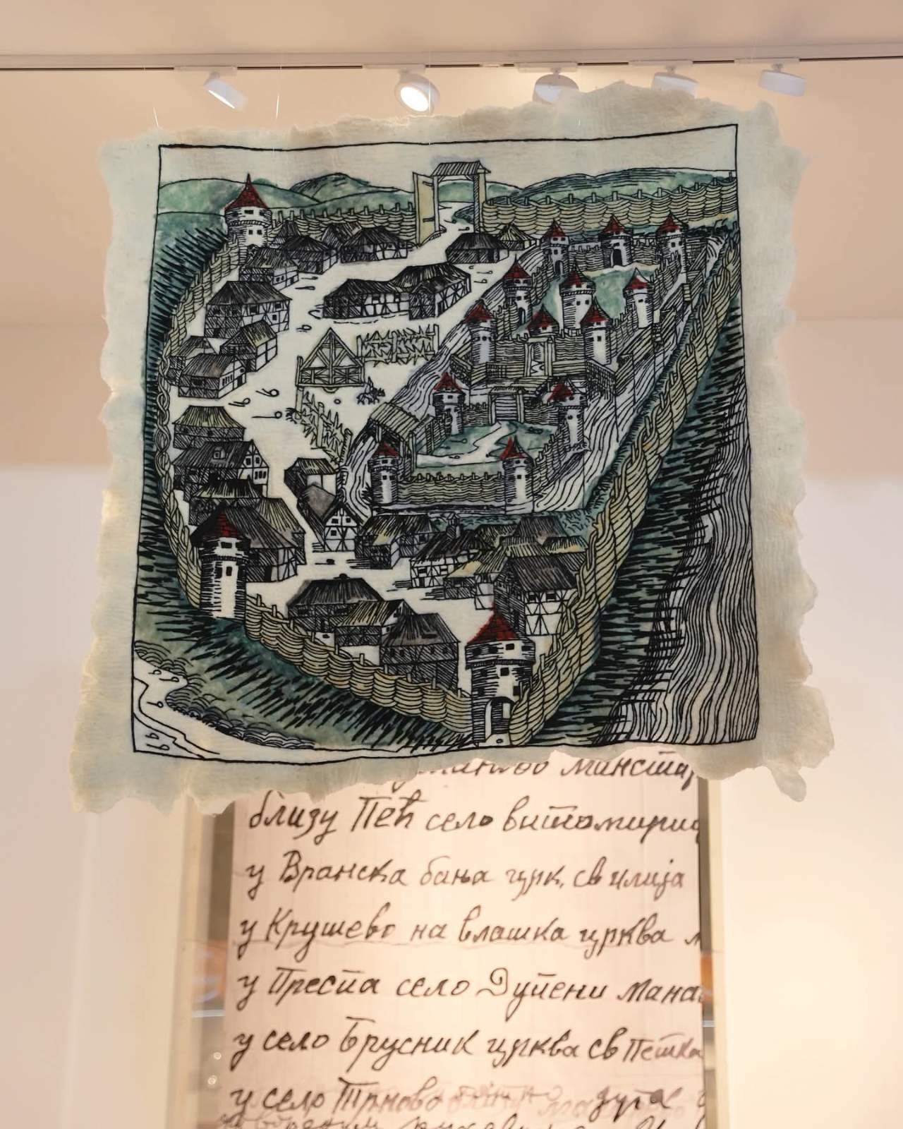 Pustovana mapa Šapca u Etnografskom muzeju 