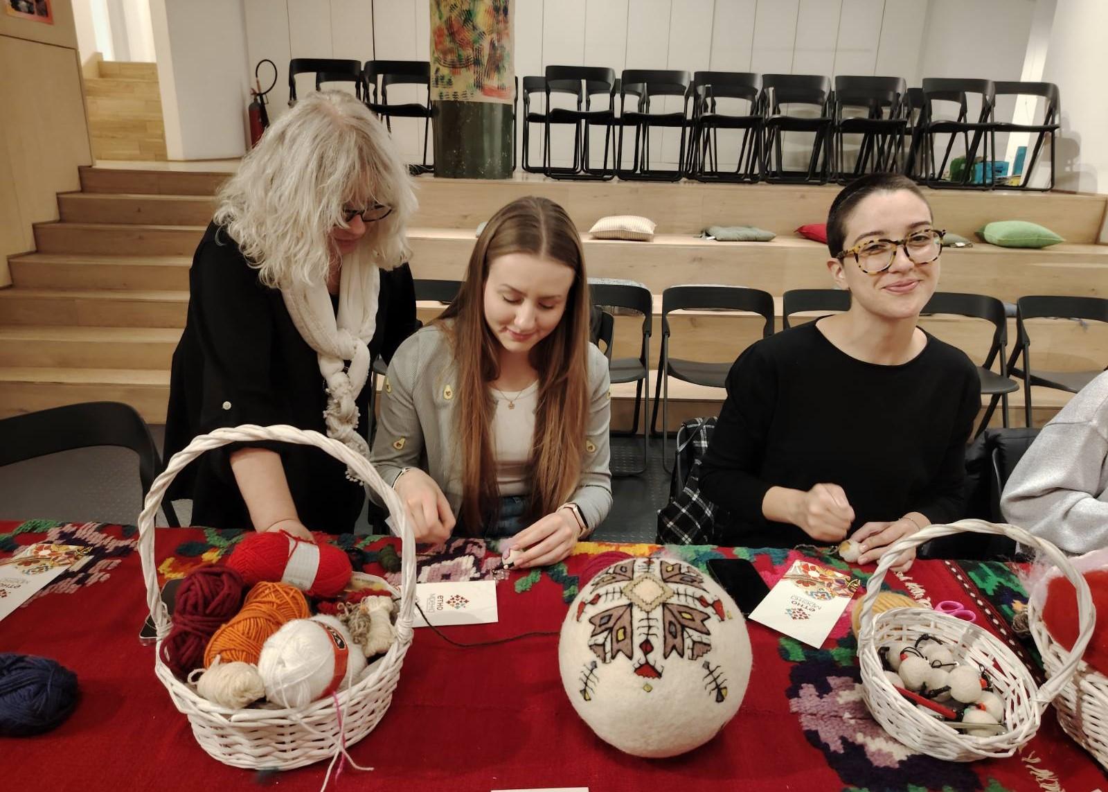 Felting workshop at the youth center